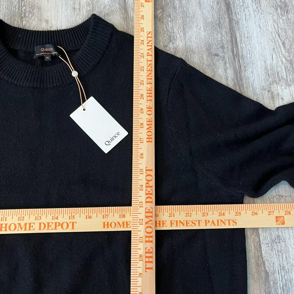 Quince Mongolian Cashmere Oversized Crewneck Sweater, Black, size XL - NWT! - Picture 13 of 13